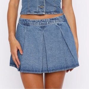 White Fox Boutique Midnight Whispers Denim Mini Skirt | NWT
